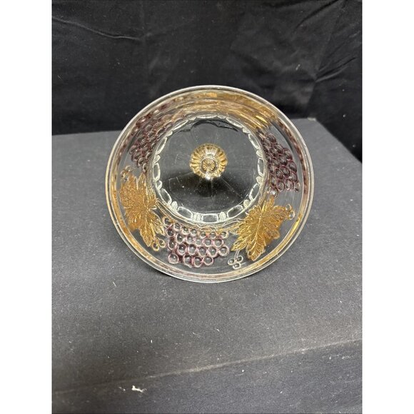 Antique Vintage EAPG US Glass Palm Beach Butter/Cheese Dish Cover Only 5.5" tall - Picture 4 of 4